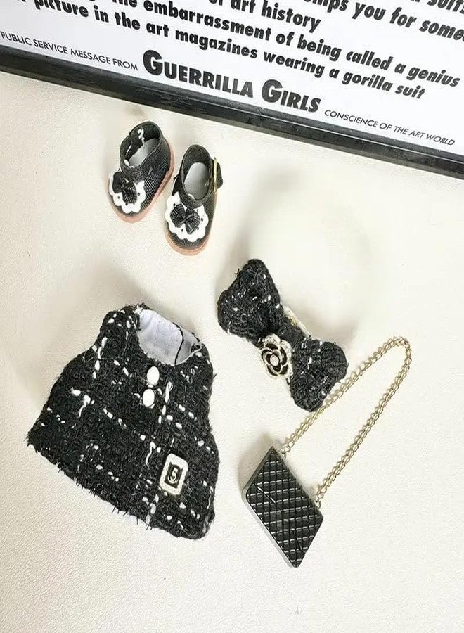 Popsunny 15cm-17cm Doll Clothes Suitable for labubu 17cm 15cm Dolls Accessories Sitting No Doll Only Clothes 17cm labubu 1bag+1shoes+1dress+1hairband No Doll - Image 2